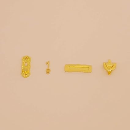 Xuba 4Pcs/Set Mini DIY Metal Door Lock Keys Set for 1:12 Doll House DIY Accessories