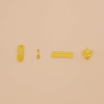 EDTara 4Pcs/Set Mini DIY Metal Door Lock Keys Set for 1:12 Doll House DIY Accessories