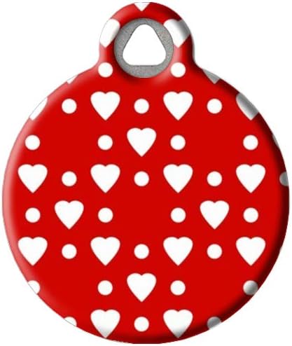 red heart dog tag