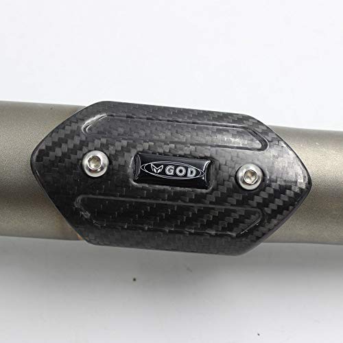 MGOD Motorcycle Exhaust Heat Shield Carbon Fiber Muffler Cap Protector (HS-01)