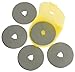 OLFA 60mm Rotary Cutter Replacement Blades, 5 Blades (RB60-5) - Tungsten Steel Circular Rotary Fabric Cutter Blade for Crafts, Sewing, Quilting, Fits Most 60mm Rotary Cutters
