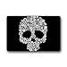 DearHouse Skull Door Mats Cover Non-slip Machine Washable Outdoor Indoor Bathroom Kitchen Decor Rug Mat 23.6