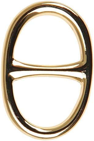 Mini Oval Anchor Chain Gold Silver Scarf Ring