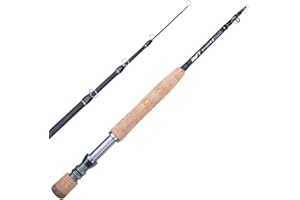 RIFT Apache II Fly Fishing Rod – Carbon Fiber Telescopic Fishing Rod – One-Piece Travel Fishing Rod – Fast Action Fly Rod with Aluminum Reel Seat, Stainless Guides, and Folding Hook Keeper