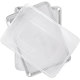 Nordic Ware Naturals Two Half Sheets with Lid Set, 3-Pieces