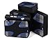 Tour Pal Cubes Travel Luggage Packing Organizers with Laundry Bag, Black, Set of 4