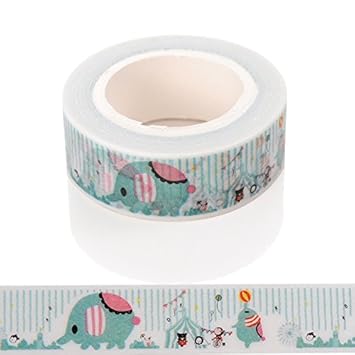 Vazan - 3Pcs DIYCute Cartoon-Elefant Washi Klebeband-Aufkleber Papier f¨¹r Scrapbooking Deko-Material Escolar Masking Tape [3