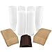 100 Pack - 12 Oz [16 Oz] [4 Colors] Disposable Hot Paper Coffee Cups, Lids, Sleeves, Stirring Straws - Clean White
