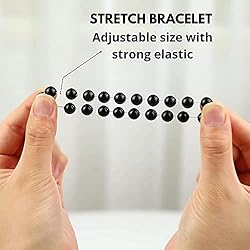 Crystal Vibe 8mm Black Obsidian Bracelet - Elastic