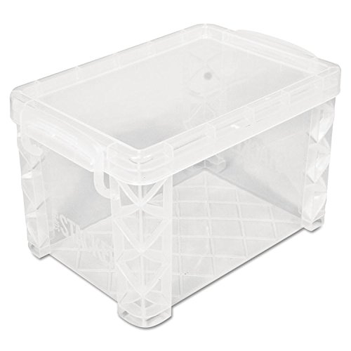 Advantus 40305 Super Stacker Storage Boxes, Hold 500 4 x 6 Cards, Plastic, Clear