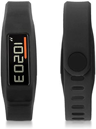 Purpplex Silicone Replacement Wristwatch Soft Band Strap Bracelet for Garmin Vivofit 1 2 3 - Black