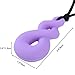 PRETTY SEE Chewing Necklace Calming Chewelry Chew Necklace Autism Oral Motor Special Needs Kids, Pack of 2, Purple & Blue