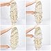 Persephone Glueless Platinum Blonde Lace Front Wig Wavy Fashion Long Light Blonde Synthetic Wigs for Women Half Hand Tied Repalcement Hair Wig 22 Inches