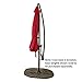 FLAME&SHADE 10 ft Offset Cantilever Outdoor Patio Umbrella - Red