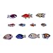 Rolimate 11-Piece Fishes Basic Educational Development Wooden Magnetic Bath Fishing Travel Table Game, Birthday Gift Toys for age 2 3 4 Year Old Kid Children Baby Toddler Boy Girl Magnet Toy