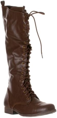 Styluxe Women's Pagg Lace-up Boots, Brown, 8