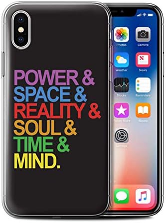 W3Tech Gel TPU Phone Case/Cover for Apple iPhone XS/Six Stones Design/Superhero Movie Quotes Art Collection