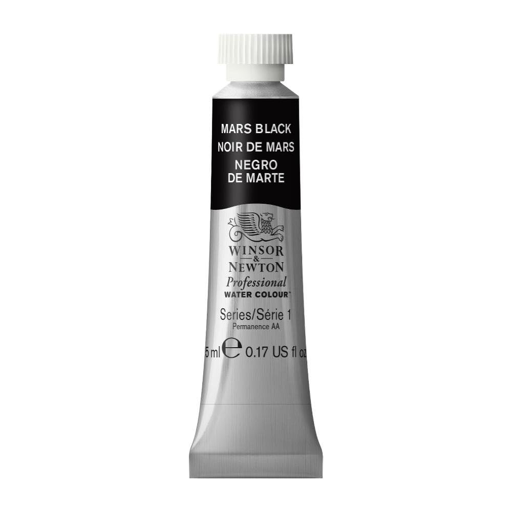 Winsor & Newton 102386 5ml Tube Artists' Watercolour - Mars Black — image 1