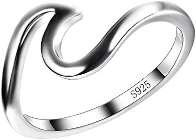 925 Sterling Silver Wave Ring Style for Women to Show Unlimited Beauty Sizes 5-10