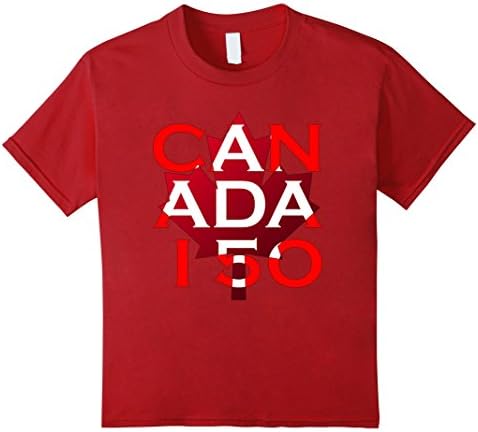 unisex-child Canada 150 T-Shirt 12 Cranberry