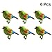 Toyvian Chirping Bird Toys Colorful Bird Sparrow Motion Sensor Real Bird Singing Sounds (6pcs)