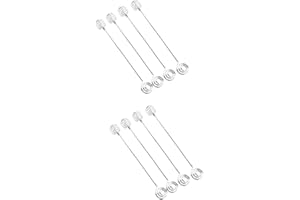 SHOWERORO 8pcs Stainless Steel Honey Dipper Swizzle Sticks for Coffee Station Accessories Mixing Spoon
