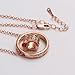 Round Shape Charm Necklace Antiallergic 18K Bohemian Gold Jewelry Three Colors