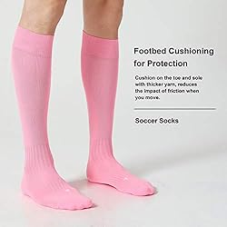 CelerSport 2 Pack Soccer Socks for Youth Kids Adult