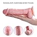 Oopsix Huge Dildo G-Spot Stimulator Realistic Penis, Liquid Silicone Dildo,Adult Things Sex Toys for Couples with Suction Cup Base & Balls 7'' (Flesh Color)