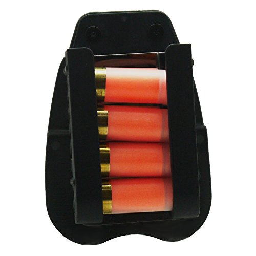 Ultimate Arms Gear Black 3 Pack of 4-Round Shotgun Ammo Shot Shell Cartridge Hunting Carrier Competition Tension Holder Holster Belt Paddle Fits 12 GA Gauge, Remington 870/1187/11-87