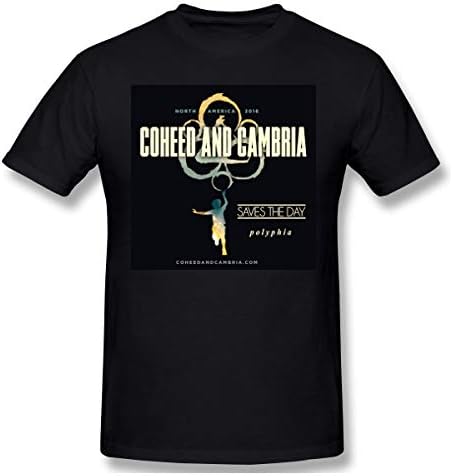 WAQL-Fashion Adult Men's Coheed and Cambria - ROCNATION T-Shirt Fit Black with Short-Sleeve