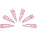 Elegant Pink 6 Ribbon Clips Gift Set - Grippingly Classy Snap Clip for Girls and Women - Best for Silky, Fine, Thin or Thick Hair - Holds Style Without Tearing or Pulling