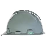 MSA 475364 V-Gard Slotted Protective Cap with Fas-Trac Suspension, Standard, Gray