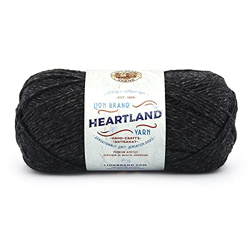 Lion Brand Yarn Heartland, Worsted-Weight Yarn for Knitting, Crochet, and Crafts, Black Canyon, 1 Pack, 10.89 x 10.89 x 22.95 cm