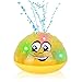 Sopu Spray Water Baby Bath Toy, Waterproof Light-up Induction Sprinkler Toys Kids Bathtime Fun Toys with Colorful Lights & Automatic Spray Water Function Bathtub Toy for Toddlers Infant (Yellow)