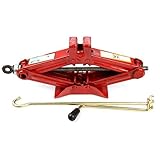 Okeler 1 Ton Scissor Jack for RV Car Motorcycle Lifting Home Emergency, Red