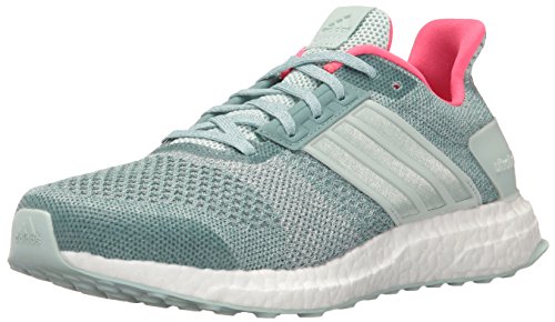 adidas Performance Women's Ultra Boost St w Running Shoe, Vapour Green/Chalk White/Vapour Steel Fabric, 8.5 M US