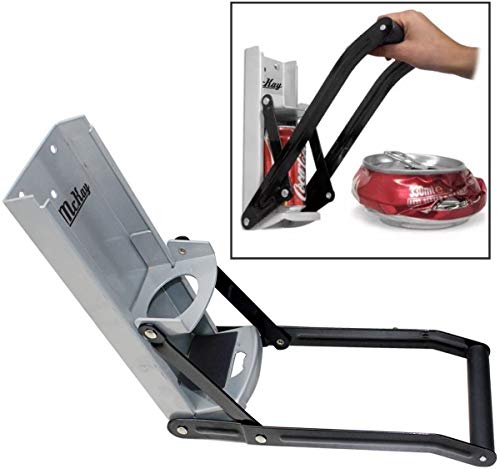 McKay 16 oz Metal Can Crusher / Smasher, Crushes Soda Cans, Beer Cans and Bottles - (Grey) (Renewed)