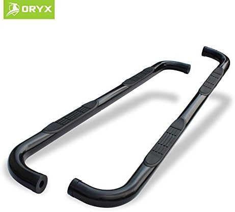 ORYX N0396238 Black Powder Coated 3 inches Round Nerf Bars | Side Steps | Running Boards Fits Ford F-150 SuperCrew Cab 2015-2017