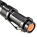 BESTSUN Super Bright T6 LED Tactical Flashlight Zoomable Adjustable Focus 5 Modes Water Resistant Portable Torch with Rechargeable 18650 Battery & Charger for Camping Hiking Hunting Search Survival