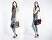 ECOSUSI Vintage Crossbody Messenger Bag Satchel Purse Handbag Briefcase for Women, Blue