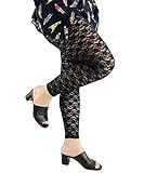 Curbigals Women's Plus Size Stretchy Lace Pattern Capris Leggings Tights
