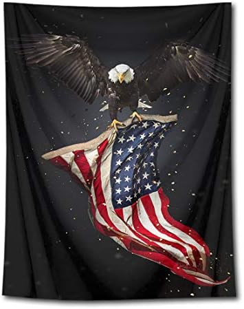 Lb タペストリー おしゃれ 壁掛け 風景 アメリカ サイズ 100ｘ150cm 白頭ワシ アメリカ旗 インテリア 多機能 ホーム