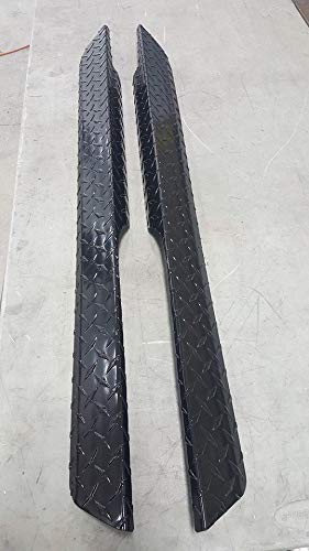 EZGO Golf Cart Part Diamond Plate Rocker Panel covers Pair 1994 - 2012 TXT BLACK