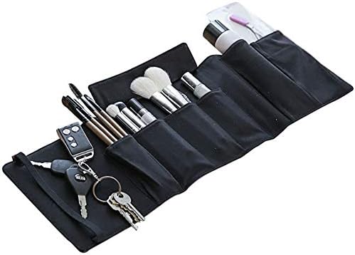 Makeup Brush Holder, Travel Portable Clear Organizer Makeup Brush Bag Waterproof Carrying Case Cosmetic Tool Rolling Case Pouch