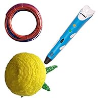 3D Printing Pen with 1.75mm PLA Filament Pack of 3 Colors,Simple Handled 3D Pen for Your Kids,3D Printer Pen, Interesting Gifts for All Age,Blue