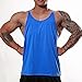 Manstore Men's Blsnk Stringer Y Back Cotton Sport Tank Top P729 Dark Blue L