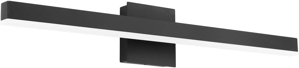 Aipsun 27.6 inch Modern Black Vanity Light LED Black Bathroom Vanity Light Fixtures Black Wall Light for Bathroom (White Light) - - 