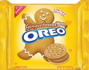 Nabisco oreo cookies gingerbread 1x15.250oz (044000031046)