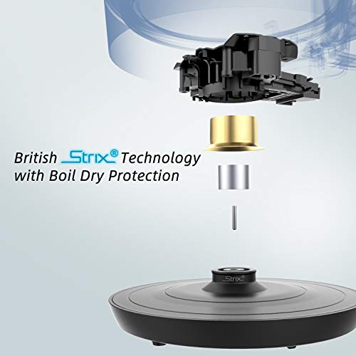 BAYKA Electric Kettle, 1.7L Tea Kettle with LED Indicator, Cordless Hot